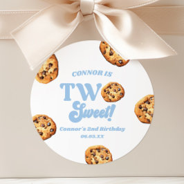 Two Sweet Cookies and Milk 2歳の誕生日パーティー ラウンドシール