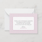 Two Sweet Cupcake & Donuts 2nd Birthday Thank You ノートカード (裏面)