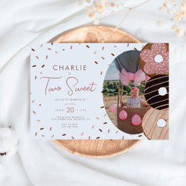 Two Sweet Donut 2nd – ガールズフォト誕生日 招待状