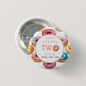 Two Sweet Donuts 2歳の誕生日パーティー 缶バッジ (正面&裏面)