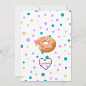 TWO Sweet, donuts and dots 2nd Birthday 招待状 (裏面)