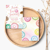 Two Sweet Donuts Birthday Invitation 招待状