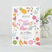 Two Sweet Fruit 2nd Birthday Invitation 招待状 (スタンド正面)