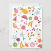 Two Sweet Fruit 2nd Birthday Invitation 招待状 (裏面)