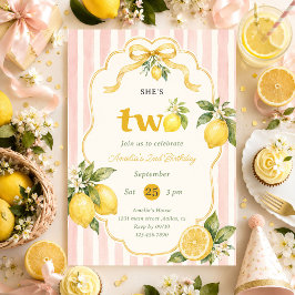 Two Sweet Lemon 2歳の誕生日 招待状