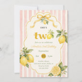 Two Sweet Lemon 2歳の誕生日 招待状 (正面)