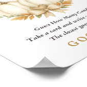 Two Sweet Pumpkins Twin Baby Shower Guess How Many ポスター (角)