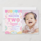 TWO SWEET RAINBOW DOUT 2nd Birthday写真 招待状 (正面)