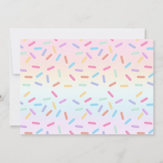 TWO SWEET RAINBOW DOUT 2nd Birthday写真 招待状 (裏面)