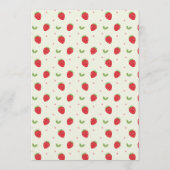 Two Sweet Strawberry 2nd Birthday Party 招待状 (裏面)