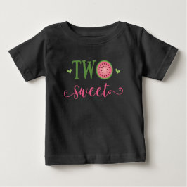 Two Sweet Watermelon 2nd Birthday Outfit T-Shirt ベビーTシャツ