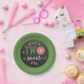 Two Sweet Watermelon 2nd Birthday Paper Plate ペーパープレート (パーティー)