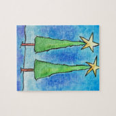 Two Tall Christmas Trees ジグソーパズル (横)