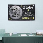 Two the Moon キッズ 2歳の誕生日パーティーウェルカム 横断幕 (トレードショー)