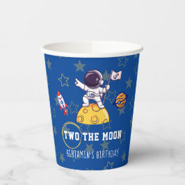 Two The Moon セカンドバースデー 男の子 ペーパークリップ 紙コップ