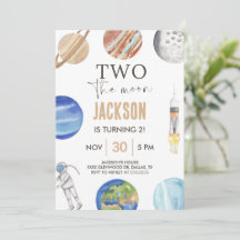 Two The Moon | モダン宇宙 2歳の誕生日装飾