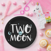 TWO THE MOON ロケット宇宙船 2歳の誕生日パーティー ペーパープレート (パーティー)