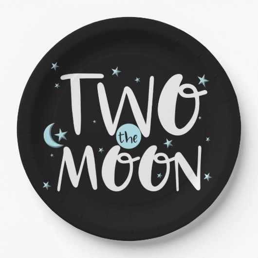 TWO THE MOON ロケット宇宙船 2歳の誕生日パーティー ペーパープレート (正面)