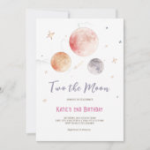"TWO the Moon"宇宙空間誕生日招待状 招待状 (正面)