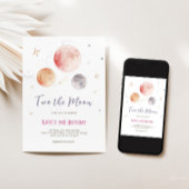 "TWO the Moon"宇宙空間誕生日招待状 招待状