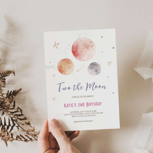 "TWO the Moon"宇宙空間誕生日招待状 招待状