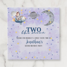 Two The Moon 男の子 スペース ロケット 2歳の誕生日  フェイバータグ