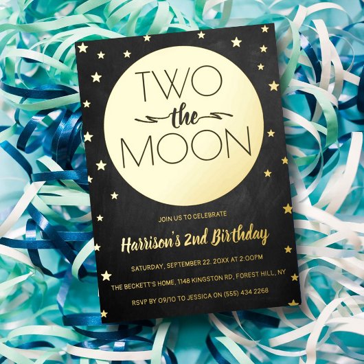 Two The Moon 2の誕生日リアル 箔招待状