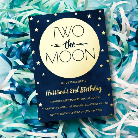 Two The Moon 2の誕生日リアル 箔招待状
