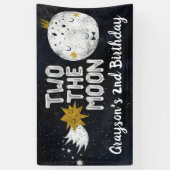 Two the Moon 2歳の誕生日ウェルカムサイン 横断幕 (縦)
