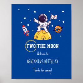 Two The Moon 2歳の誕生日キッズパーティー ポスター