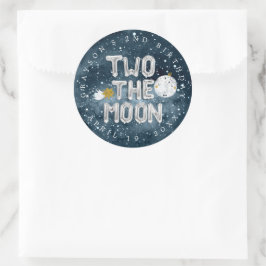 Two the Moon | 2歳の誕生日パーティーのお返し ラウンドシール