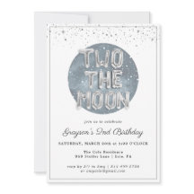 Two the Moon | 2歳の誕生日パーティーの招待状