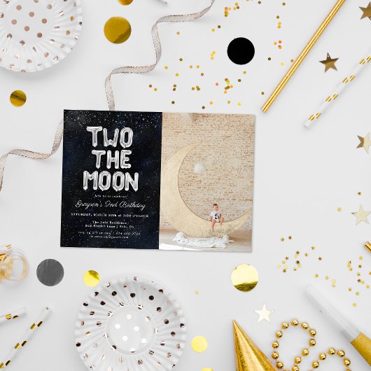 Two the Moon | 2歳の誕生日パーティーの招待状