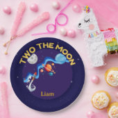 Two the Moon 2歳の誕生日パーティー紙皿 宇宙ロケット ペーパープレート (パーティー)