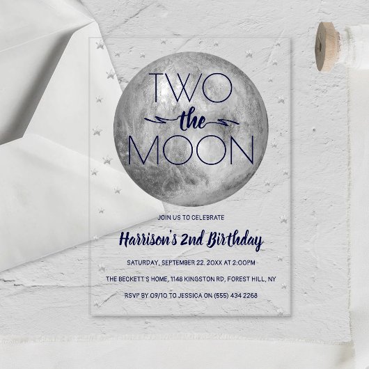 Two The Moon 2歳の誕生日 アクリル招待状