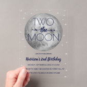 Two The Moon 2歳の誕生日 アクリル招待状 (インサイチュ (ポータブル))