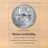 Two The Moon 2歳の誕生日 アクリル招待状 (正面)