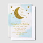 Two The Moon 2歳の誕生日 ベラム紙招待状 (オフセット)