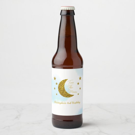 Two The Moon 2nd Birthday Beer Bottle Label ビールラベル (正面)