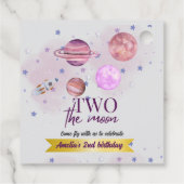 Two The Moon 2nd Birthday Girl Moon Stars Rocket  フェイバータグ (裏面)