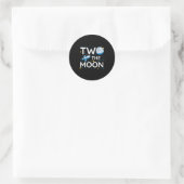 Two The Moon 2nd Planets Lover Birthday Space Rock ラウンドシール (バッグ)