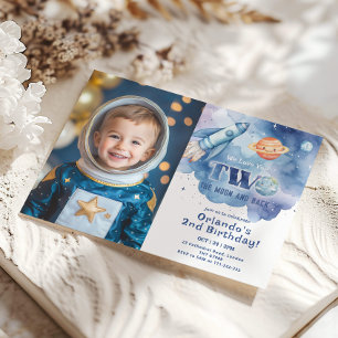 Two the Moon and back宇宙写真2nd Birthday 招待状