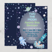 Two The Moon, Blue Green Space 2nd Birthday  招待状 (正面/裏面)