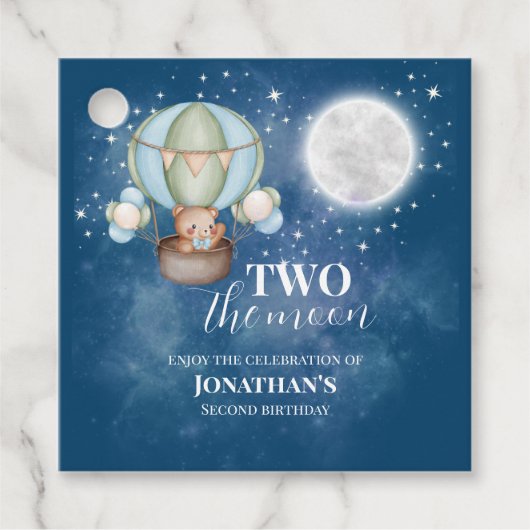 Two The Moon Boy Bear Balloon 2nd Birthday  フェイバータグ (正面)