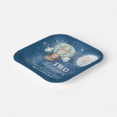 Two The Moon Boy Bear Balloon 2nd Birthday  ペーパープレート (傾斜あり)