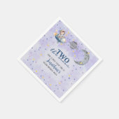 Two The Moon Boy Space Rocket 2nd Birthday  スタンダードカクテルナプキン (角)