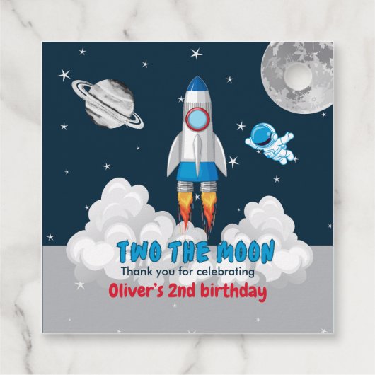 Two The Moon Boy Space Rocket 2nd Birthday  フェイバータグ (裏面)