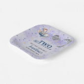 Two The Moon Boy Space Rocket 2nd Birthday  ペーパープレート (傾斜あり)