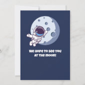 Two The Moon Boy Space Rocket Lift Off 2nd Bday 招待状 (裏面)