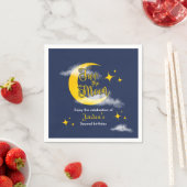 Two The Moon Elegant Gender Neutral 2nd Birthday  スタンダードカクテルナプキン (インサイチュ)